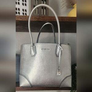 Michael Kors Silver Metallic Tote